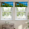 thumbnail image 2 of LALILO Kitchen Curtain Valance Ancient Castle Town Rod Pocket Window Curtain 52"x 18" Set of 2, 2 of 7