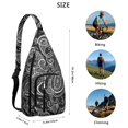 thumbnail image 3 of Waterproof Hiking Sling Backpack for Women – Lightweight Crossbody Bag with Adjustable Strap, Chest Bag for Travel & Outdoor Adventures – Paisley Boho Vintage Floral, Chic Retro Design, 3 of 4