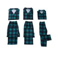 thumbnail image 3 of INSPIRE CHIC Women's Family 2pcs Pajama Sets Christmas Plaid Long Sleeve Tee with Pants Loungewear M Men's Green, 3 of 5