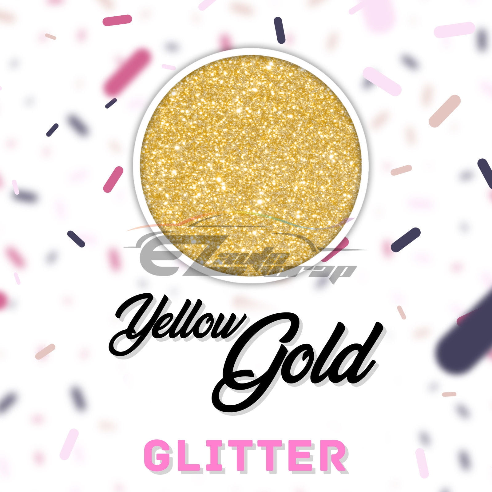 ESSMO Yellow Gold Glitter Heat Transfer Vinyl HTV Sheet T-Shirt 20" Wide Iron On Heat Press DG02 20"x120"