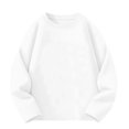 thumbnail image 2 of KAUOD Boys Long Sleeve Shirts Crewneck Cotton Pullover Sweatshirts Kids Oversized Casual Fashion Solid Basic Drop Shoulder Tee Tops, 2 of 5
