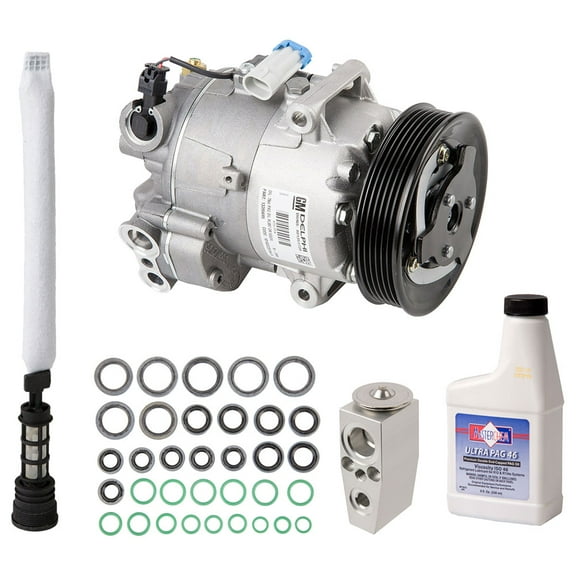 AC Compressor & A/C Kit For 2011 Chevy Cruze LT & LTZ (not LS) - Includes Drier, Expansion Valve, PAG Oil & O-Ring Seals - BuyAutoParts