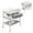 White/Fox Pattern, variant on Linor 2 in 1 Bathtub with Changing Table, Waterproof Diaper Changing Station Portable Changing Table Adjustable Height Nursery Organizer with Storage Racks