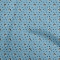 thumbnail image 1 of oneOone Cotton Flex Dusty Blue Fabric Bull Dress Material Fabric Print Fabric By The Yard 40 Inch Wide, 1 of 5