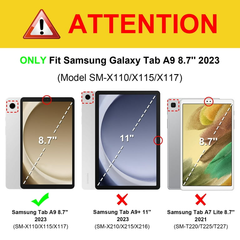 Slim Lightweight Bluetooth Keyboard Case for Samsung Galaxy Tab A9
