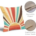 thumbnail image 4 of Boho Sunshine Pillow Covers 18x18 Set of 2 Modern Abstract Bohemian Sun Sunset Print Decorative Throw Pillows Outdoor Pillowcase Linen Farmhouse Cushion Case Decor for Couch Sofa Bed, 4 of 6