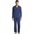 thumbnail image 3 of Hanes Mens Big & Tall Broadcloth Cotton Blend Pajama Set 41460-XXXXX (Navy), 3 of 3