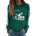 thumbnail image 2 of successthop Football Sweatshirt Women Helmet Game Day Crewneck Long Sleeve Tops No Hood Pullover Sweater Print Clothes S, 2 of 4