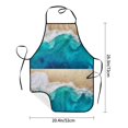 thumbnail image 4 of Naloa 1Pack Adjustable Bib Apron Waterdrop Resistant Cooking Kitchen Aprons for Women Men Chef, Beach Print, 4 of 5