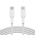 thumbnail image 1 of Belkin BoostCharge Pro Flex Braided USB-C to USB-C Cable - (3.3ft/1M) USB-IF Certified USB Type-C Cable, Compatible with Galaxy S23, S22, Note10, Note9, Pixel 7, Pixel 6, iPad Pro, laptop & More White, 1 of 5