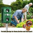 thumbnail image 2 of Ultrasonic Waterproof Outdoor Solar Animal Repeller with Motion Activated Flashing LED Light, 2 of 8