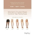 thumbnail image 2 of MeMoi Women's Crystal Sheer Control Top Pantyhose - Womens - Female, Medium, Bone, 2 of 12