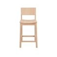 thumbnail image 4 of Pemberly Row Saddle Seat Counter Stools Set of Two in Unfinished Rubberwood, 4 of 16