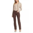thumbnail image 5 of NYDJ womens  Petite Marilyn Coffee Bean Straight Leg Jean, 6P, Brown, 5 of 7