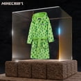 thumbnail image 3 of Bata de lana esponjosa de Minecraft para niños de 13 a 14 años, color verde, 3 of 6