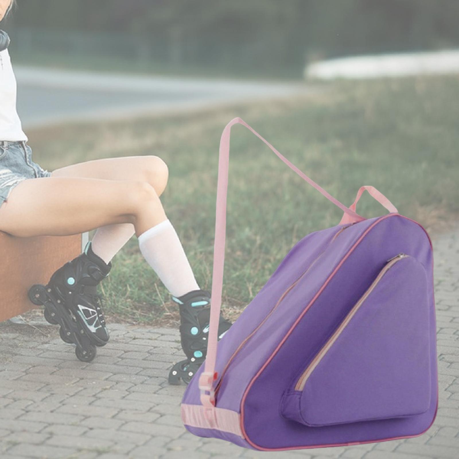 Skates Storage Bag Roller Skate Bag Ice Skating Shoes Carrier Polyester Material for Adults and Children