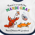 thumbnail image 4 of Inktastic There's No Party Like Mardi Gras with Partying Seafood Boys or Girls Baby Bib, 4 of 4
