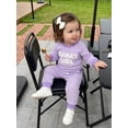 thumbnail image 6 of Loicainy Baby Toddler Girl 2-piece Outfit 6 12 18 24 Months 2T 3T Striped Long Sleeve Embroidery Letters Sweatshirt Pants Clothes Set, 6 of 9