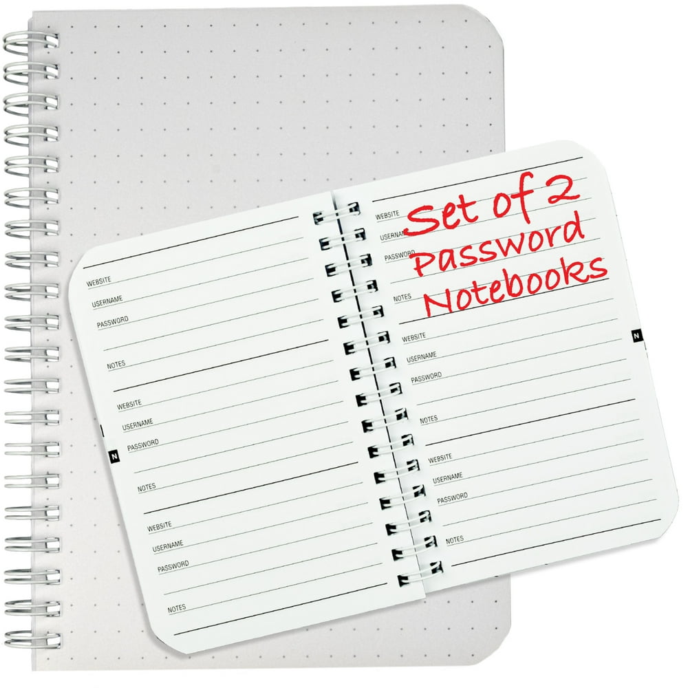 Password book with alphabetical tabs set of 2 books 5 x7 and 3 5 x5