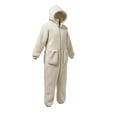 thumbnail image 4 of Women's Winter Solid Color Zippered Pocket Fleece Ski Jumpsuit Romper Overalls, Warm Thermal Insulated Snowsuit, Water-Resistant Windproof Cold Weather Skiing Snowboarding Outdoor Wear, 4 of 5