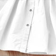 thumbnail image 6 of ShomPort Kids Girls Cotton Dress with Pockets Summer Breathable Round Neck Short Sleeve Button Midi Dress, 6 of 7