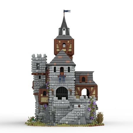 Medieval Castle Building Blocks Sets Modular Castle Church Creative Architecture House Model Toys