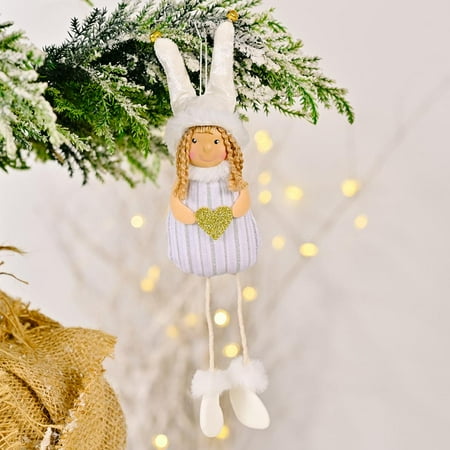 

ADVEN Christmas Tree Pendant Cute Christmas Bell Angel Hanging Pendant Home Decor Hanging for Trees Doors Walls