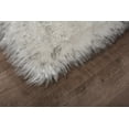 thumbnail image 6 of Ghouse Rectangular White With Grey Tips Area Rug 2x3 feet, Thick and Fluffy Faux Sheepskin Machine Washable Rectangular Plush Carpet, Faux Sheepskin Rug for Living Room, Bedroom, Kids Room, 6 of 7