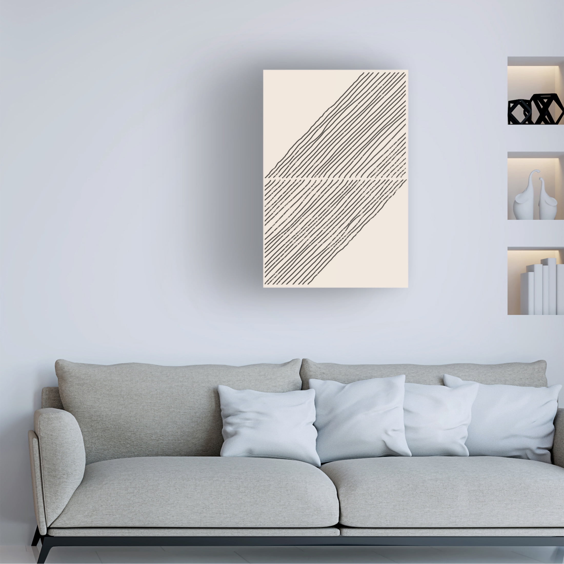 Trademark Fine Art jay stanley Geometric Set 3 Canvas Wall Art