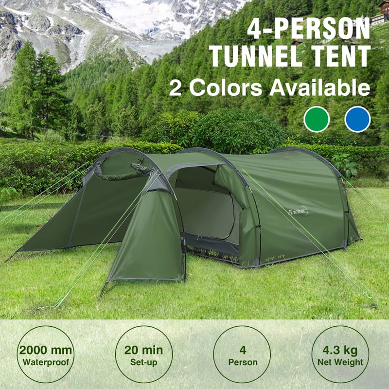 Family Camping Tent Bundle, 3Person Waterproof Camping Tent, Ultralight DoubleWalled