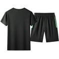 thumbnail image 5 of Mens Track Suits 2 Piece Set Crew Neck Short Sleeve T-Shirts Short Pants Sets Man Casual Running Fitness Outdoor Sport Suits Men's Clothing Sets, 5 of 10