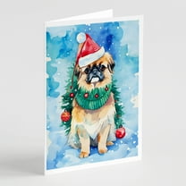 Pekingese Christmas Greeting Cards Pack of 8 7 in x 5 in
