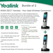 Yealink W56H Bundle of 2 IP DECT VoIP Phone Handset, HD Voice, Quick Charge