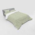 thumbnail image 2 of Ambesonne Garden Art Bedding Set 4 Pcs, Leaves Blossoms, Queen, Beige and Pale Grey, 2 of 2