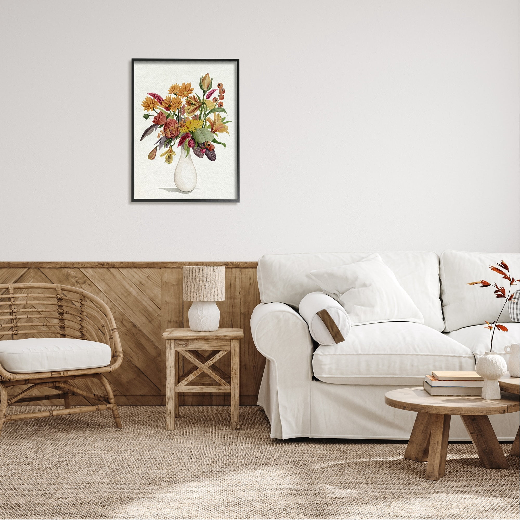 Stupell Industries Traditional Country Flower Bouquet Autummal Arrangement, 11 x 14, Design by Grace Popp