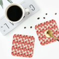 thumbnail image 5 of Fuzoiu Tomatoes Print Leather Coasters Set,Drink Coasters Set of 6,for Tabletop Protection, Durable PVC Coasters,Home Décor and Housewarming Gift,Square, 5 of 7