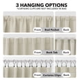 thumbnail image 7 of ZOPZO Blackout Curtains 2 Panels Thermal Insulated, Light Beige, 70W x 84L Inch, Back Tab Drapes for Bedroom and Living Room, 7 of 7
