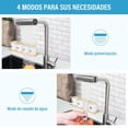 thumbnail image 3 of Llaves para Fregadero de Cocina De Acero Inoxidable, Mezcladora para Fregadero Extraible, Grifo de Cocina Con 2 Mangueras Fría y Caliente, Monomando para Fregadero Con Rociador de 4 Modos, 3 of 7
