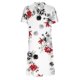 thumbnail image 4 of ICHUANYI Clearance Fashion Women Casual Sexy Round Neck Printing Summer Short Sleeve Pockets Dress(Red, L) ICHUANYI WER2023080703884, 4 of 5