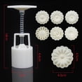 thumbnail image 2 of Mooncake Press Molds, Chinese Flower Moon Cake Press Mold, Hand Pressed Mooncake Dessert DIY, Moon Cake Puff Pastry Mold with Stamps for Various Holidays, Parties - style:style1, 2 of 7
