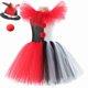 thumbnail image 3 of Disfraz de payaso asesino aterrador para niñas, vestido con tutú de Joker para Halloween, disfraz de payaso aterrador, vestido de fiesta de carnaval elegante para niños, 3 of 5