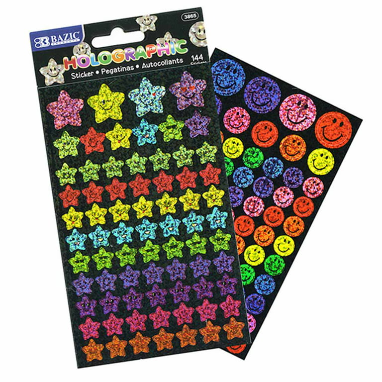 Storm&Lighthouse 600 x Star Stickers Rainbow Stickers Stars Mini Teacher  Reward Stickers Scrapbook Stars for Crafts Glitter Art and Craft Classroom