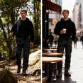thumbnail image 5 of Men's Relaxed Fit Cargo Pants,Cotton Camo Work Pants with 6 Pockets,Durable Outdoor Utility Hiking Pants,No Belt, 5 of 6