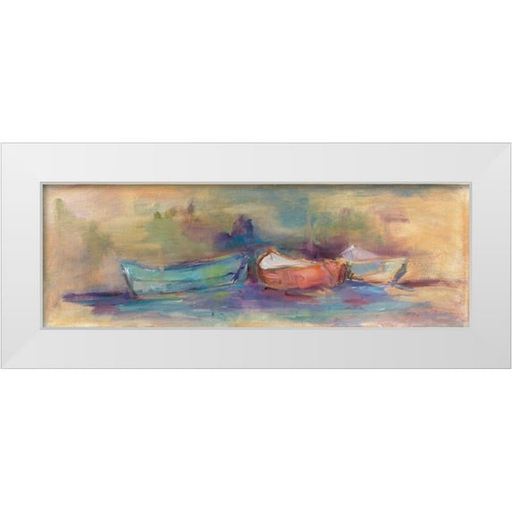 Owen-Cullimore, Tracy 14x7 White Modern Wood Framed Museum Art Print Titled - Rowboat Row