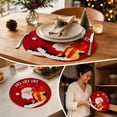thumbnail image 7 of Miwamany 6pc Round Christmas Placemats Set Holiday Printed Table Mats Winter Decor Tabletop Cushion for Kitchen Dining Table Party Decoration, 7 of 7