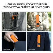 OLIGHT ArkPro EDC Flat Flashlight Rechargeable with Green Beam, UV and White LED,1500 Lumens USB-C Pocket Camping Flashlight, Spotlight Floodlight for Outdoor Emergency Working (Orange CW)