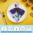 thumbnail image 6 of Shangniulu Floral Luncheon Cloth Napkins Watercolor Purple Flower Butterfly Cloth Napkin Decorative Dessert Dinner Cloth Napkin for Wedding Spring Party Supplies 2 PCS, 6 of 7