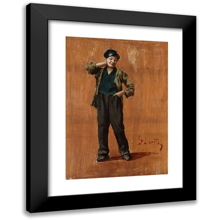 Stanislaw Lentz 11x14 Black Modern Framed Museum Art Print Titled - Urchin (1893)