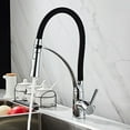 thumbnail image 2 of Kitchen Faucet, 360 ° Rotation, With Flexible Black Silicone Hose, Kitchen Mixer, With Detachable Metal Shower Or Whwy, 2 of 5