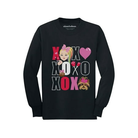 

Jojo Siwa Shirt XOXOXO BowBow Jojo Siwa Clothing Toddler Kids Long sleeve TShirt 4T Black